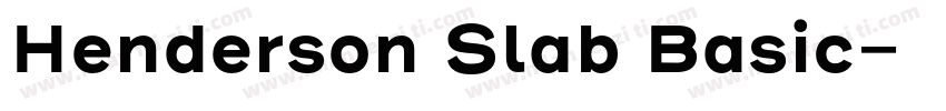 Henderson Slab Basic字体转换